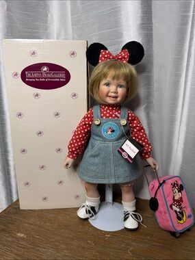 Vtg Ashton Drake All Packed Up Goin’ To Disney World Collection 13” Porcelain